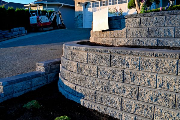 Stone Retaining Wall Repair in Woodbridge