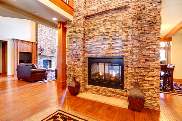 Stone Hearth Installation in Woodbridge